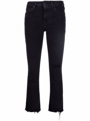 Укороченные джинсы с прорезями 3x1. Цвет: черный