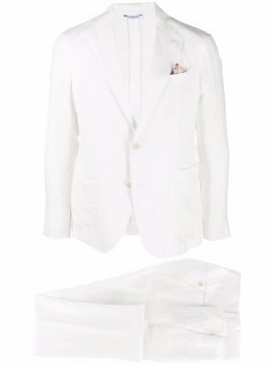 Brooch-detail linen suit Manuel Ritz. Цвет: белый