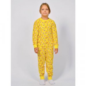 Пижама Lets Go, размер 104/56, желтый Let's Go. Цвет: желтый