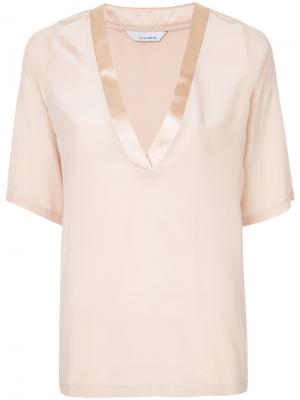 Блузка с глубоким V-образным вырезом Kacey Devlin. Цвет: розовый