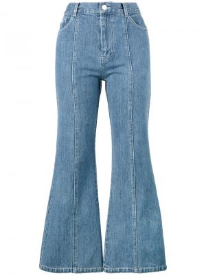 Расклешенные джинсы Tinder Sandy Liang. Цвет: синий