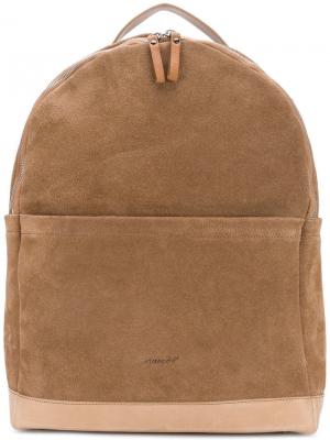 Замшевый рюкзак классической формы Marsèll. Цвет: коричневый
