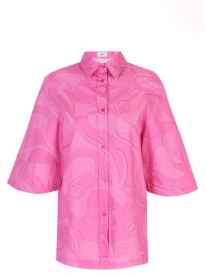 Рубашка хлопковая ETRO. Цвет: розовый