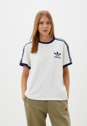 Футболка adidas Originals TERRY 3S TEE. Цвет: белый