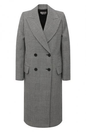 Шерстяное пальто Alexander McQueen. Цвет: серый