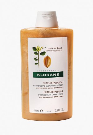 Шампунь Klorane питательный с маслом финика пустынного, 400 мл. Цвет: белый