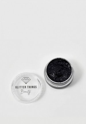 Блестки Glitter Things Черная тень, 5 мл. Цвет: черный