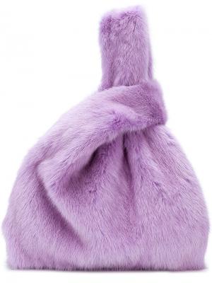 Fur tote bag Simonetta Ravizza. Цвет: розовый