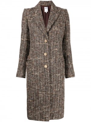 Однобортное пальто 1980-х годов Céline Pre-Owned. Цвет: коричневый
