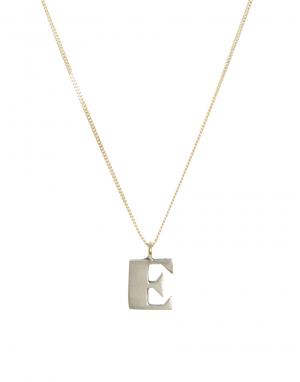 Ожерелье с буквой E Laura Lee. Цвет: золотой/серебряный