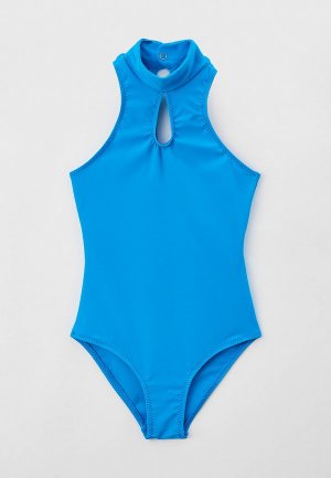 Купальник гимнастический Emdi. Цвет: голубой