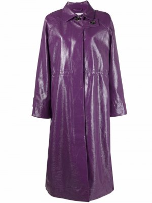 Ana leather-look coat Saks Potts. Цвет: фиолетовый