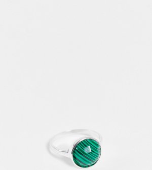 Эксклюзивное кольцо из стерлингового серебра с овальным камнем -Серебристый Kingsley Ryan Curve