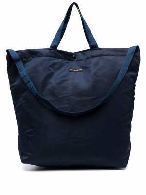 Большая сумка-тоут с нашивкой-логотипом Engineered Garments. Цвет: синий