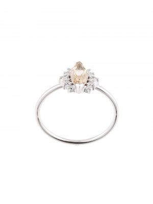 Кольцо Amelie из белого золота с кварцем и бриллиантами Natalie Marie. Цвет: серебристый