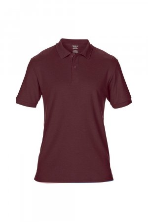 Спортивная рубашка-поло из двойного пике для взрослых DryBlend , красный Gildan