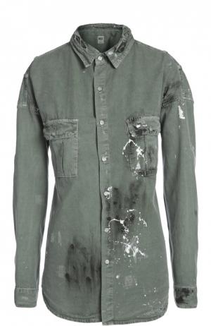 Блуза джинсовая NSF. Цвет: хаки