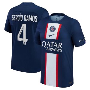 Мужская синяя футболка Sergio Ramos Paris Saint-Germain 2022/23, домашняя реплика игрока Nike