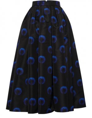 Плиссированная юбка миди Alexander Mcqueen, темно-синий McQueen