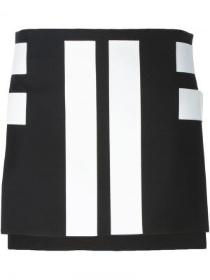 Мини-юбка с асимметричным подолом Givenchy. Цвет: чёрный
