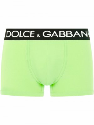 Трусы-брифы с логотипом Dolce & Gabbana. Цвет: зеленый
