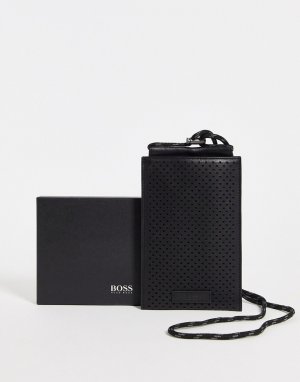 Черный кожаный чехол для телефона BOSS-Черный цвет BOSS by Hugo