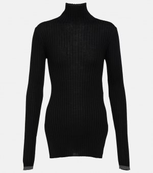 Шерстяной свитер в рубчик PLAN C, черный C