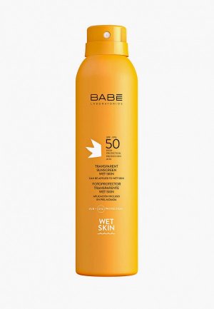 Спрей для тела Babe Laboratorios солнцезащитный, влагостойкий SPF-50, 200 мл. Цвет: прозрачный