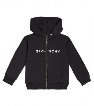 Спортивная куртка из хлопкового джерси с логотипом , черный Givenchy