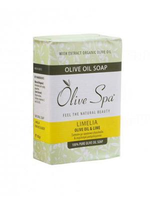 Мыло оливковое с  экстрактом лайма limelia, 100гр Olive Spa. Цвет: белый