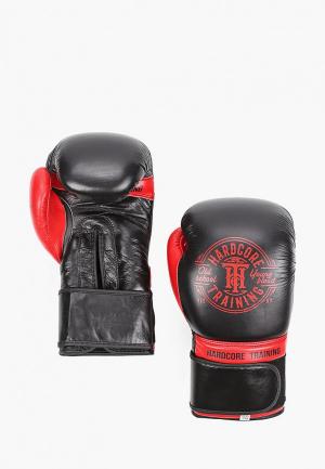 Перчатки боксерские Hardcore Training Premium Leather Performance. Цвет: черный