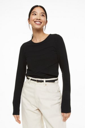 MAMA Рубашка для беременных в рубчик , черный H&M