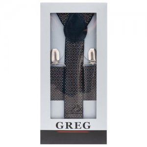 Подтяжки мужские в коробке G-1-73, цвет Черный, размер универсальный GREG. Цвет: черный