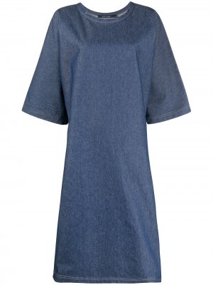 Sofie Dhoore джинсовое платье оверсайз с короткими рукавами D'hoore. Цвет: синий
