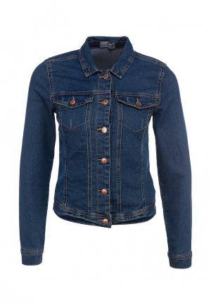 Куртка джинсовая Jacqueline de Yong. Цвет: синий