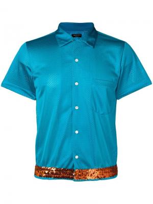 Рубашка 2000-го года с короткими рукавами Comme Des Garçons Pre-Owned. Цвет: синий