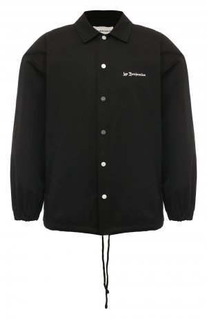 Хлопковая куртка-рубашка Les Benjamins. Цвет: чёрный
