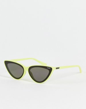 Желтые солнцезащитные очки с оправой «кошачий глаз» и дымчатыми линзами Quay-Желтый Quay Eyewear Australia