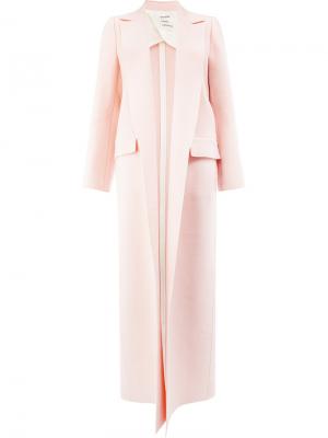 Удлиненное пальто Maison Rabih Kayrouz. Цвет: розовый и фиолетовый