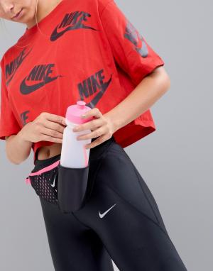 Ремень-держатель для бутылки объемом 22 унций Nike. Цвет: черный