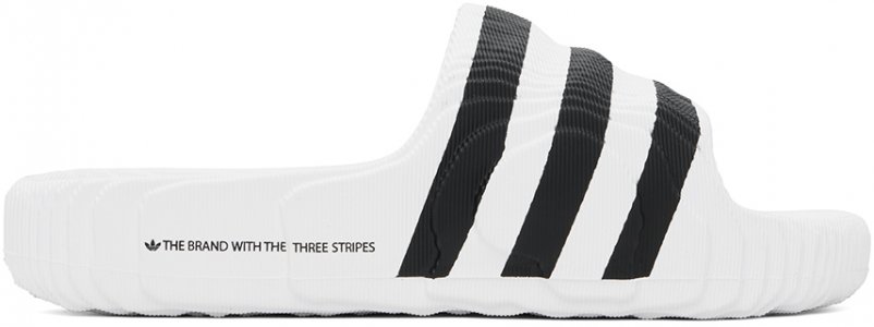 Бело-черные шлепанцы Adilette, 22 шт. Adidas Originals