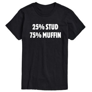 Мужская футболка 25 Percent с заклепками 75 Muffin рисунком , черный Licensed Character