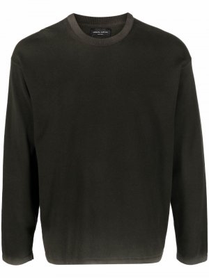 Crew-neck long-sleeve jumper Roberto Collina. Цвет: зеленый