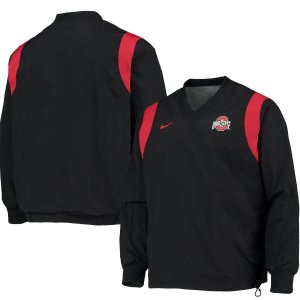 Мужская черная ветровка-пуловер Ohio State Buckeyes Rev Nike