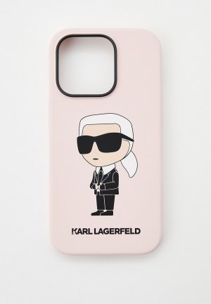 Чехол для iPhone Karl Lagerfeld 14 Pro, с MagSafe. Цвет: розовый