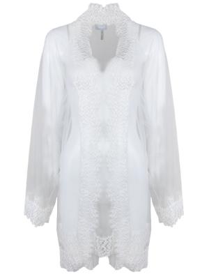 Комплект: сорочка + халат AMORALLE. Цвет: белый