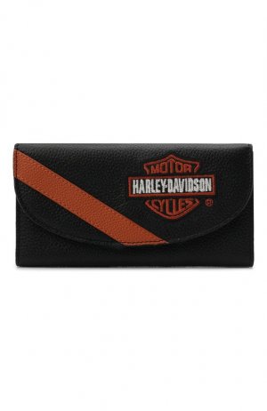 Кожаный кошелек Harley-Davidson. Цвет: оранжевый
