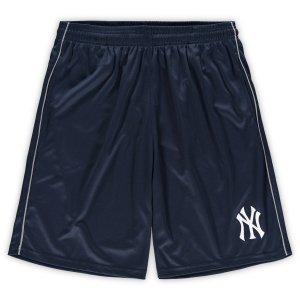Мужские темно-синие шорты в сетку New York Yankees Big & Tall Majestic