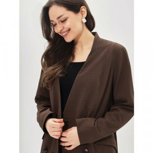 Пиджак DIMMA fashion studio, размер 50, коричневый D'IMMA studio. Цвет: коричневый/темно-коричневый