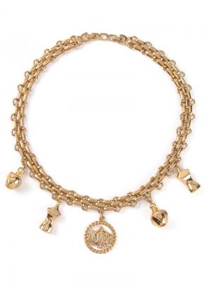 Ожерелье с подвесками Christian Dior Vintage. Цвет: металлический